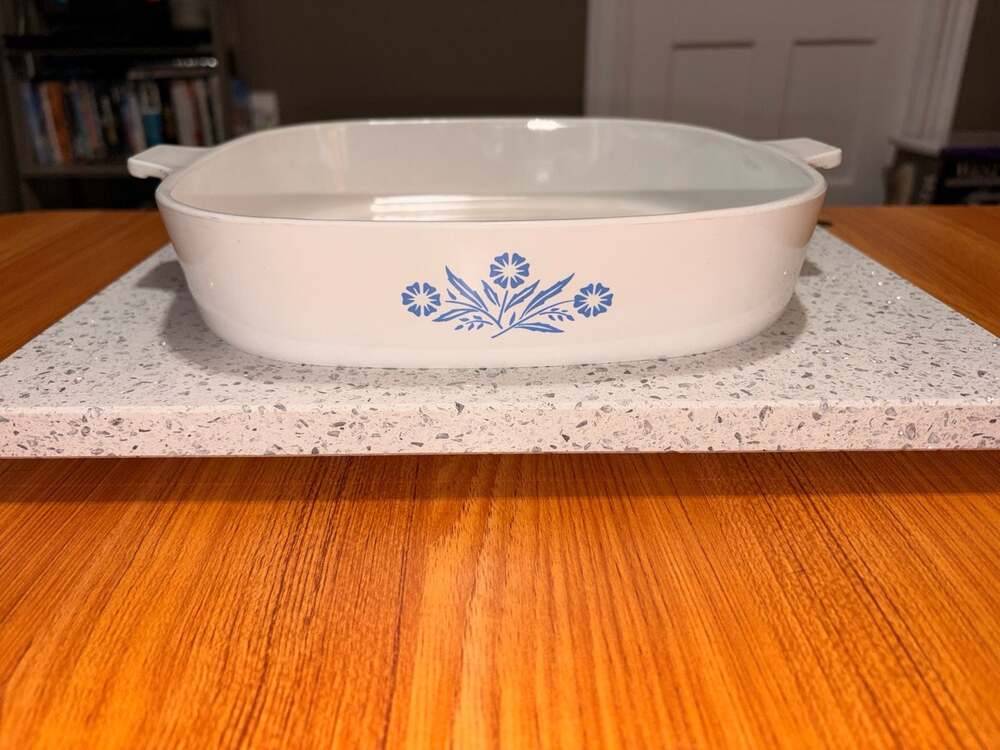 Vintage Corning Ware Blue Cornflower P-1-B 1 Quart Square Casserole Baking Dish